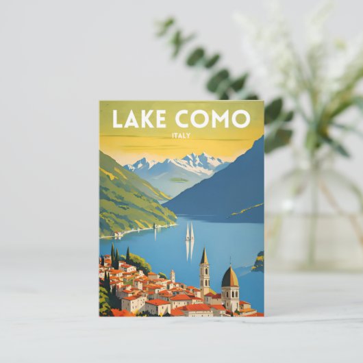 Comer See Postkarte (Stehend Vorderseite)