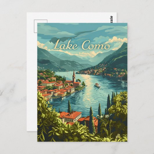 Comer See Postkarte (Vorne/Hinten)