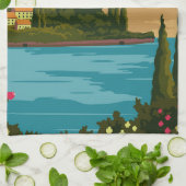 Comer See Vintag Italien Geschirrtuch (Gefaltet)