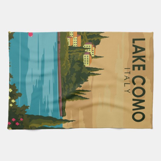 Comer See Vintag Italien Geschirrtuch (Horizontal)