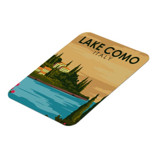 Comer See Vintag Italien Magnet (Linke Seite)