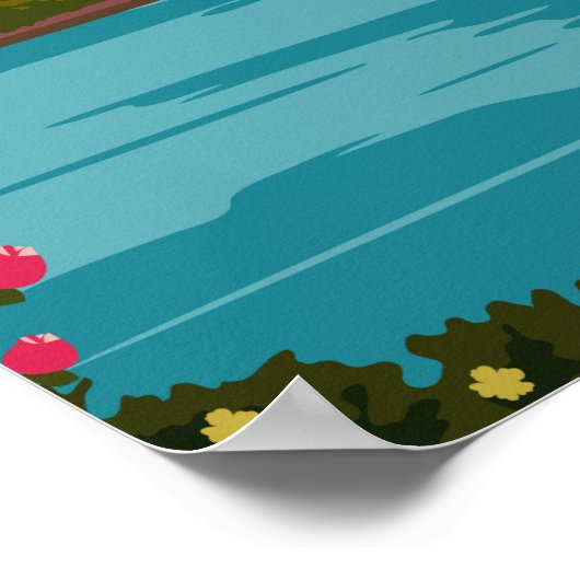 Comer See Vintag Italien Poster (Ecke)