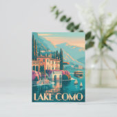 Comer See Vintag Postkarte (Stehend Vorderseite)