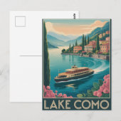 Comer See Vintag Postkarte (Vorne/Hinten)