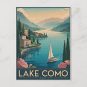 Comer See Vintag Postkarte (Vorderseite)