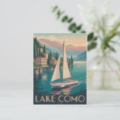 Comer See Vintag Postkarte (Stehend Vorderseite)