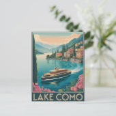 Comer See Vintage Postkarte (Stehend Vorderseite)