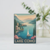 Comer See Vintage Postkarte (Stehend Vorderseite)