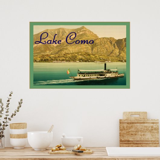 Comer See ~ Vintage Travel Poster (Küche)