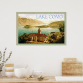 Comer See ~ Vintage Travel Poster (Küche)