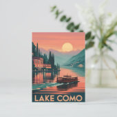 Comer Sonnenuntergang Postkarte (Stehend Vorderseite)