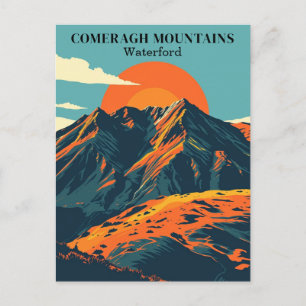 Comeragh Mountains Irland Vintage Reise Irisch Postkarte