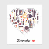 Comestics Heart Aufkleber (Blatt)