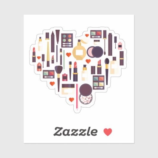 Comestics Heart Aufkleber (Blatt)