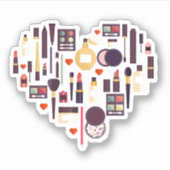 Comestics Heart Aufkleber (Vorderseite)