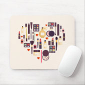 Comestics Herz Mousepad (Mit Mouse)
