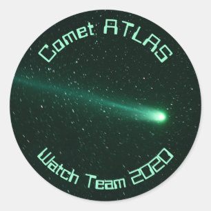 Comet ATLAS Watch Team 2020 Runder Aufkleber