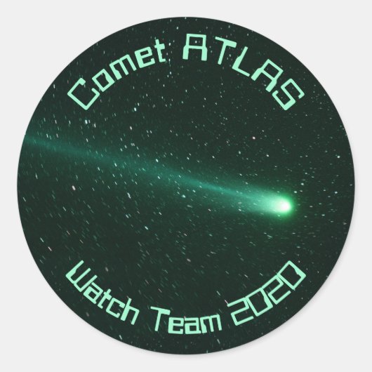 Comet ATLAS Watch Team 2020 Runder Aufkleber (Vorderseite)