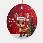 Comet Baby Deer, Fawn, Doe, Reindeer🦌 🎄 Keramik Ornament (Links)