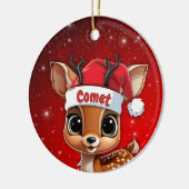 Comet Baby Deer, Fawn, Doe, Reindeer🦌 🎄 Keramik Ornament (Links)