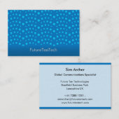 Comet Blue Pattern Business Card Visitenkarte (Vorne/Hinten)