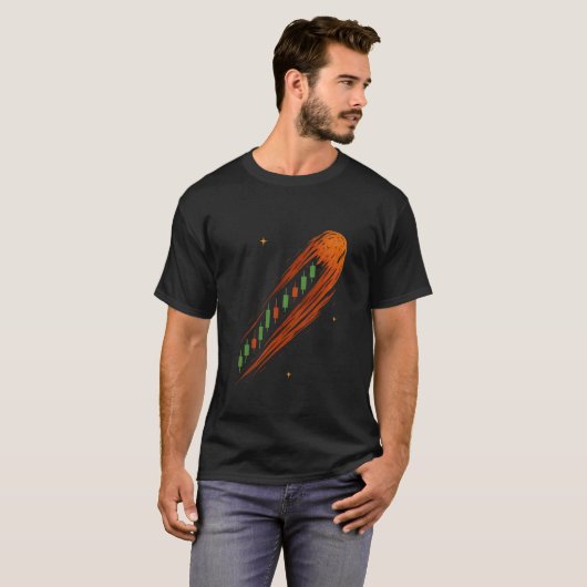 Comet Candlestick T - Shirt - Für Krypto und Bestä (Vorne ganz)