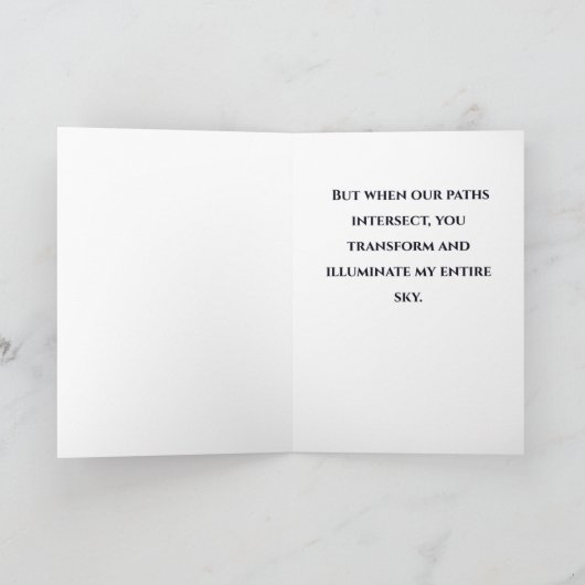 Comet Card (Romantisch) Karte (Innenseite)