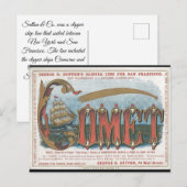 Comet Clipper Sailing Postkarte (Vorne/Hinten)