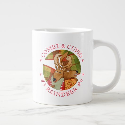 COMET CUPID REINDEE Big White Tasse (Rechts)