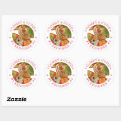 COMET CUPID REINDEER Große Round Stickers (Blatt)