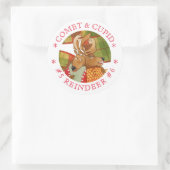 COMET CUPID REINDEER Große Round Stickers (Tasche)