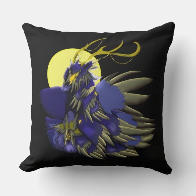 Comet Dark Fantasy Reindeer Holiday Humor  Kissen (Vorderseite)