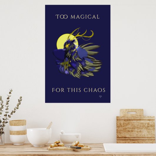 Comet Dark Fantasy Reindeer Poster (Küche)