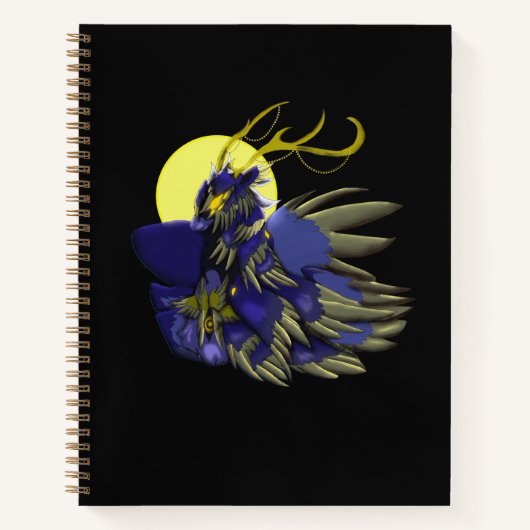 Comet Dark Fantasy Reindeer Spiral Notebook Notizblock (Vorderseite)