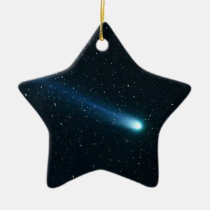Comet in Night Sky Keramik Ornament