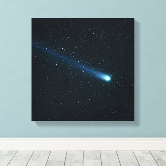 Comet in Night Sky Leinwanddruck (Insitu (Holzboden))