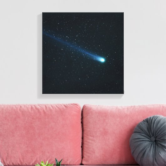 Comet in Night Sky Leinwanddruck (Insitu (Wohnzimmer))