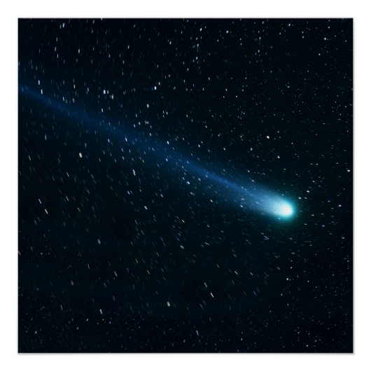 Comet in Night Sky Poster (Vorderseite)