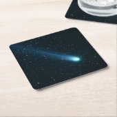 Comet in Night Sky Rechteckiger Pappuntersetzer (angewinkelt)