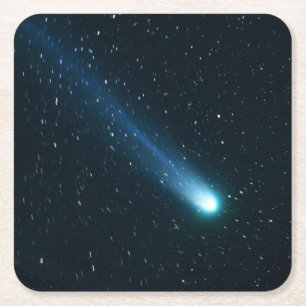 Comet in Night Sky Rechteckiger Pappuntersetzer
