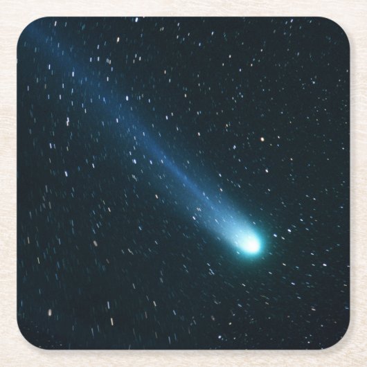 Comet in Night Sky Rechteckiger Pappuntersetzer (Vorderseite)