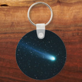 Comet in Night Sky Schlüsselanhänger (Vorderseite)