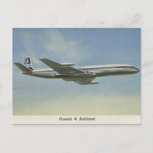 Comet Jetliner Postkarte der 1950er Jahre (Vorderseite)