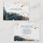 *~* Comet Lunar Sacred Geometred Moon Glitzer Visitenkarte (Vorne/Hinten)