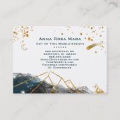 *~* Comet Lunar Sacred Geometred Moon Glitzer Visitenkarte (Rückseite)