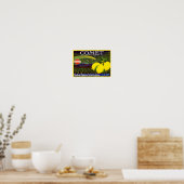 Comet-Markenbezeichnung Lemon Crate Label Western Poster (Küche)