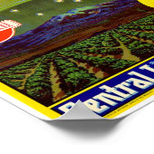 Comet-Markenbezeichnung Lemon Crate Label Western Poster (Ecke)