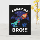 Comet Me Bro Funny Boxing T Rex Dinosaur Pun Extin Karte (Gelbe Blume)