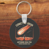 Comet Me Bruh Funny ASTEROID 2024 YR4 Schlüsselanhänger (Vorderseite)