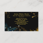 *~* Comet Moon Sacred Geometry Gold Glitzer Visitenkarte (Rückseite)